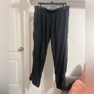 Nike Black Track Pants with Red Accents
